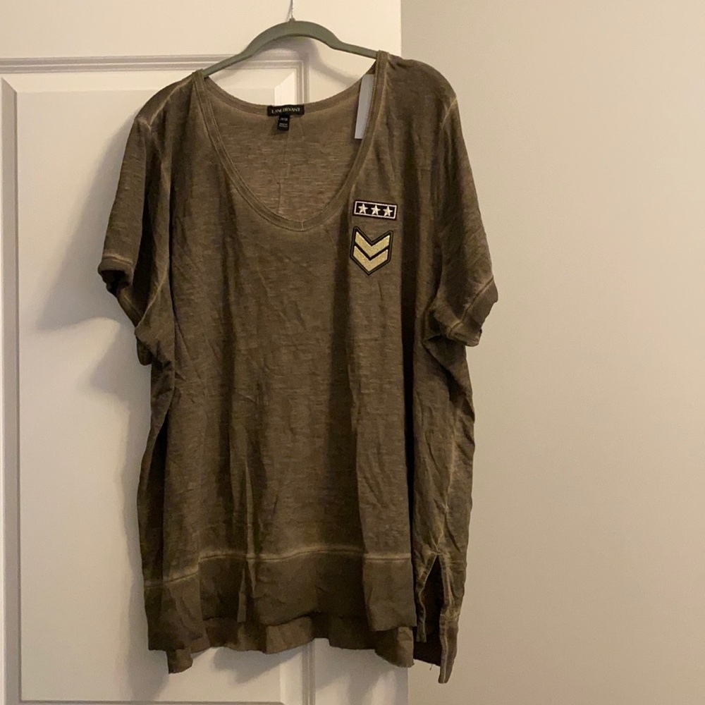 NWT Lane Bryant army green tee 26/28
